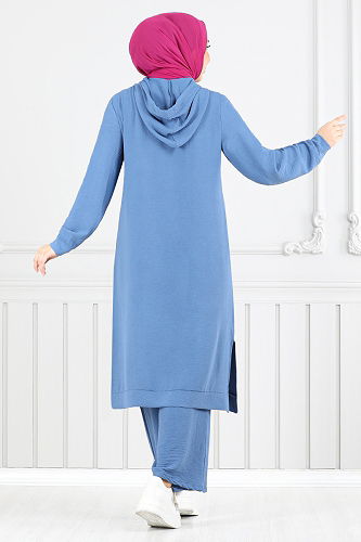 moda selvim طقم ازرق 349DVL897-M - Thumbnail