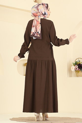 moda selvim طقم بني 351ASN888 - Thumbnail