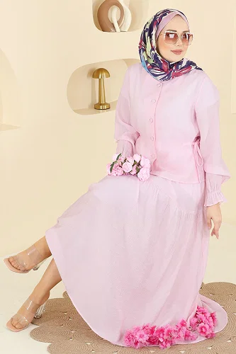 moda selvim Combined 351ASN888 Light Pink - Thumbnail