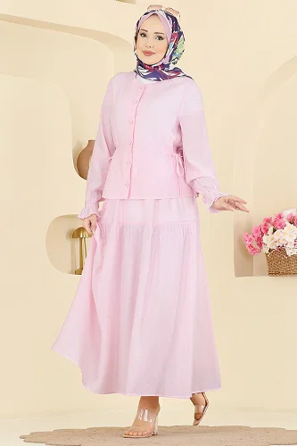 moda selvim Combined 351ASN888 Light Pink - Thumbnail