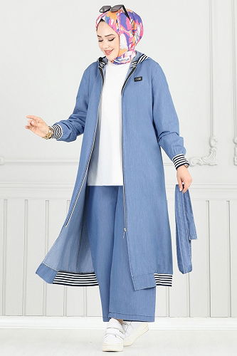 moda selvim Combined 351MSA980 Light Denim - Thumbnail