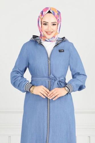 moda selvim طقم جينز فاتح 351MSA980 - Thumbnail