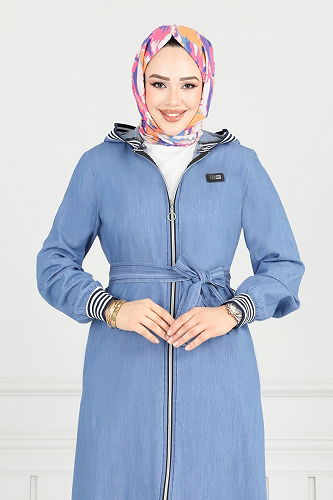 moda selvim طقم جينز فاتح 351MSA980 - Thumbnail