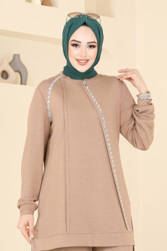 moda selvim طقم بيج 352DVL817 - Thumbnail