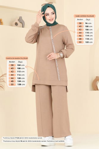 moda selvim طقم بيج 352DVL817 - Thumbnail