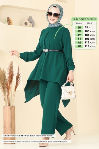 moda selvim طقم زيتي 353ASN888 - Thumbnail
