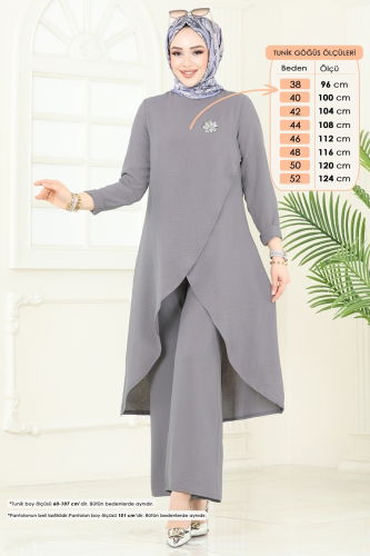 moda selvim طقم رمادي 353DVL817 - Thumbnail