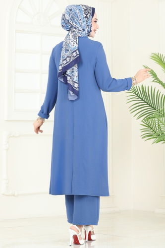 moda selvim طقم ازرق 353DVL817 - Thumbnail