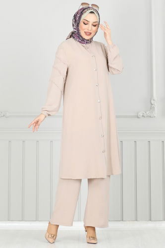 moda selvim طقم بيج 356DVL817 - Thumbnail