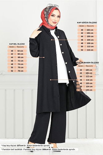 moda selvim Combined 357DVL897-M Black - Thumbnail