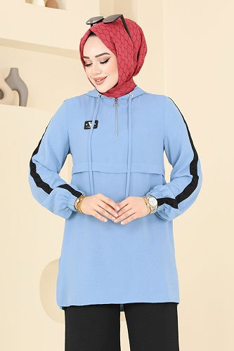 moda selvim طقم أزرق فاتح & أسود 358DVL817 - Thumbnail