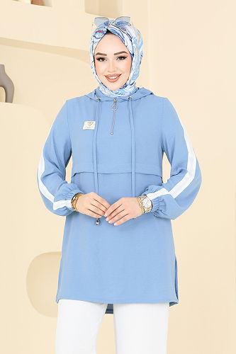 moda selvim طقم أزرق فاتح & سكري 358DVL817 - Thumbnail