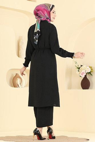 moda selvim طقم أسود 358ORG1169 - Thumbnail