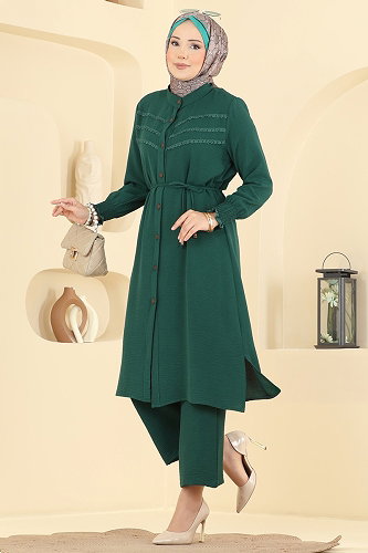 moda selvim طقم زيتي 358ORG1169 - Thumbnail