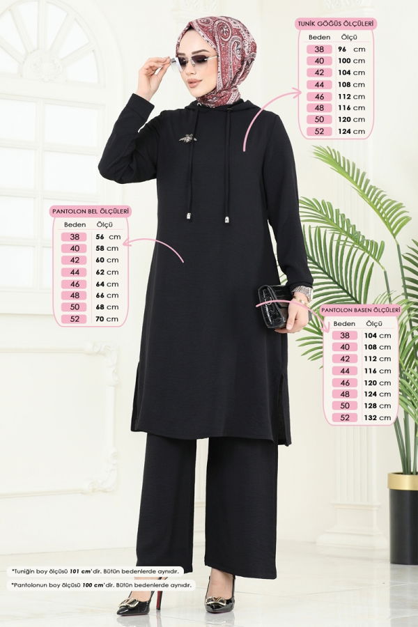 Modaselvim خصم صافٍ20%+20% في سلة التسوق طقم أسود 359DVL817