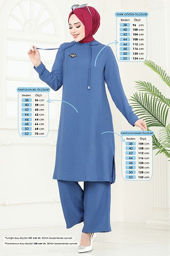 moda selvim طقم ازرق 359DVL817 - Thumbnail