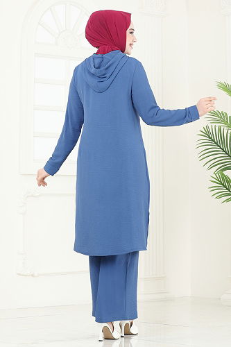 moda selvim طقم ازرق 359DVL817 - Thumbnail