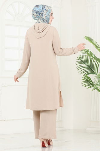 moda selvim طقم بيج 359DVL817 - Thumbnail