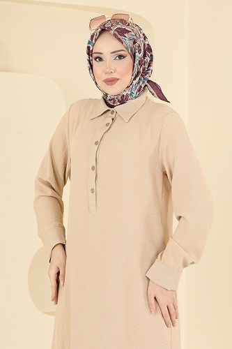 moda selvim طقم بيج 3606ZNN863 - Thumbnail