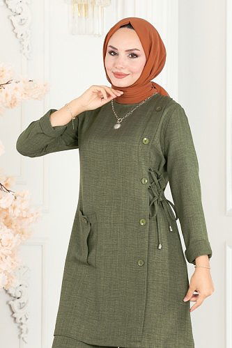 moda selvim طقم اخضر عفني 360MP806 - Thumbnail