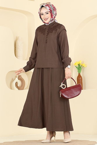 moda selvim Combined 364ASN888 Brown - Thumbnail