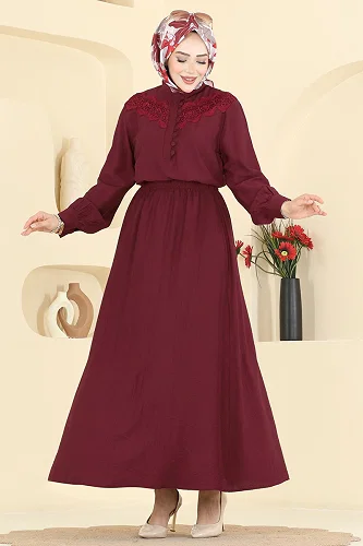 moda selvim Combined 364ASN888 Burgundy - Thumbnail