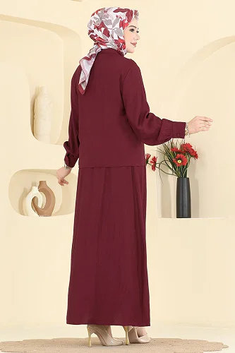 moda selvim Combined 364ASN888 Burgundy - Thumbnail
