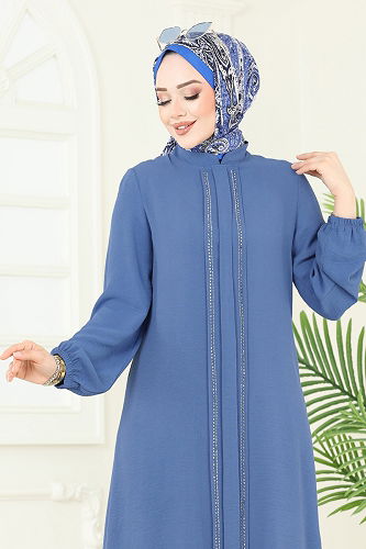 moda selvim طقم ازرق 367DVL817 - Thumbnail