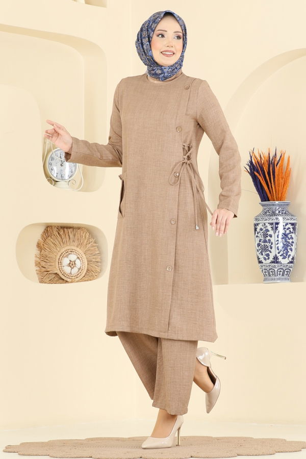 Modaselvim الاطقم طقم عسلي فاتح 367MP806