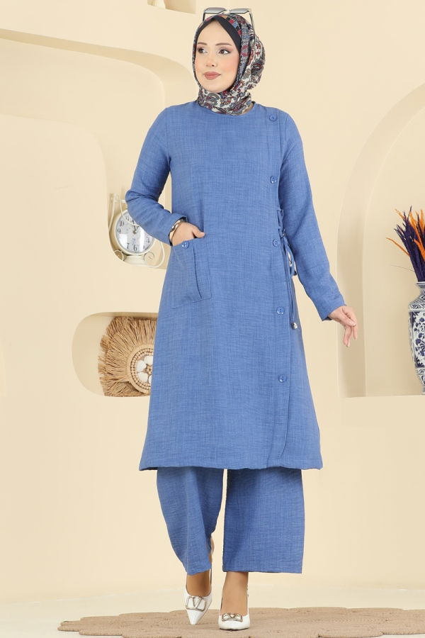 Modaselvim Hijab Combinations Combined 367MP806 Blue