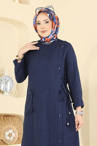 moda selvim طقم كحلي 367MP806 - Thumbnail