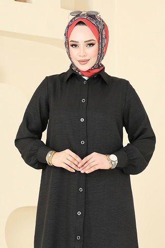 moda selvim طقم أسود 368DVL817 - Thumbnail