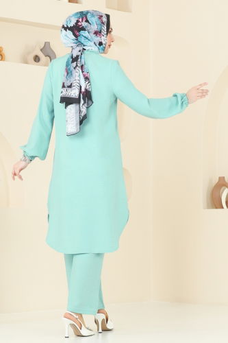 moda selvim طقم أخضر 369DVL817 - Thumbnail