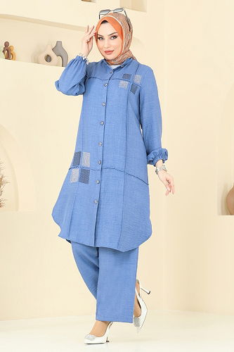 moda selvim Combined 369DVL817 Indigo - Thumbnail