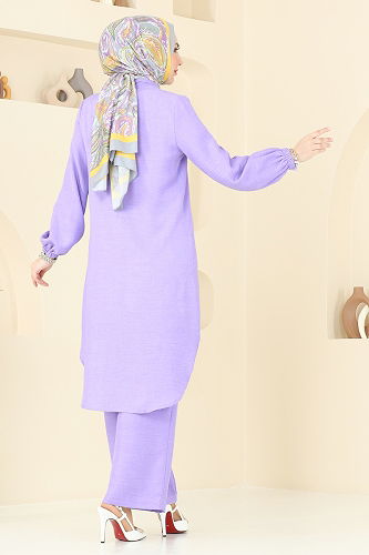 moda selvim طقم ليلكي 369DVL817 - Thumbnail