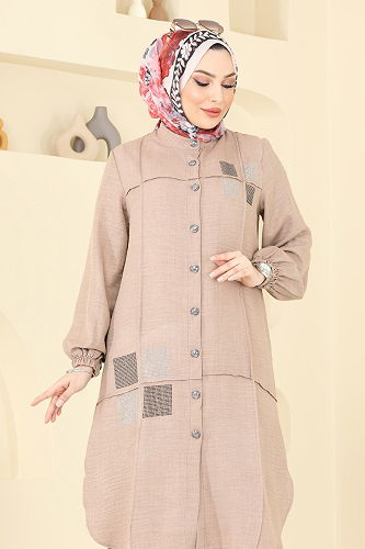 moda selvim طقم بيج 369DVL817 - Thumbnail