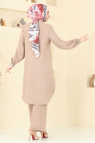 moda selvim طقم بيج 369DVL817 - Thumbnail