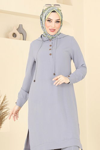 moda selvim طقم رمادي 370DVL817 - Thumbnail