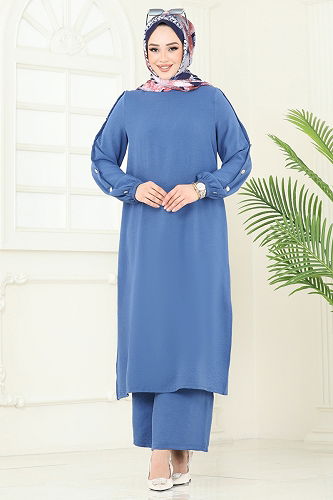 moda selvim Combined 371DVL817 Indigo - Thumbnail