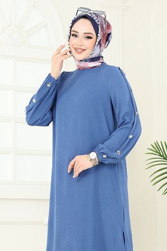 moda selvim طقم ازرق 371DVL817 - Thumbnail