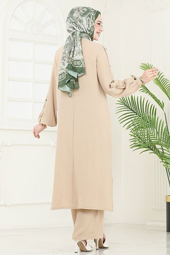 moda selvim طقم بيج 371DVL817 - Thumbnail