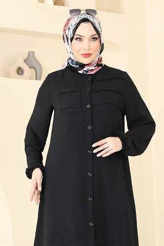 moda selvim طقم أسود 372DVL817 - Thumbnail