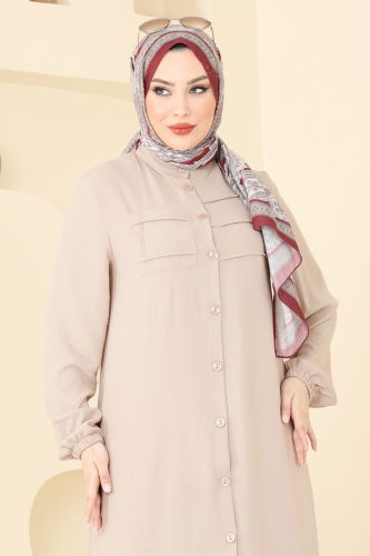 moda selvim طقم بيج فاتح 372DVL817 - Thumbnail