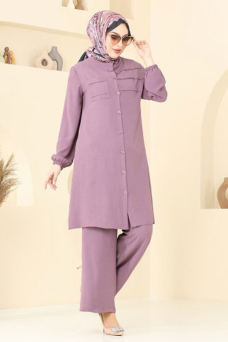 moda selvim طقم وردي 372DVL817 - Thumbnail