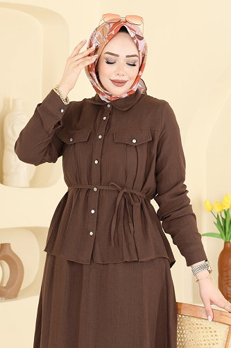 moda selvim Combined 373ASN888 Brown - Thumbnail