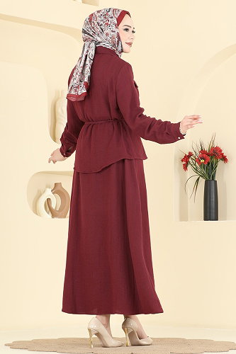 moda selvim Combined 373ASN888 Burgundy - Thumbnail