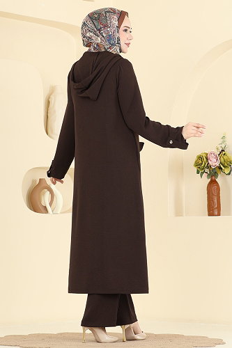moda selvim طقم بني 3745YMC1171 - Thumbnail