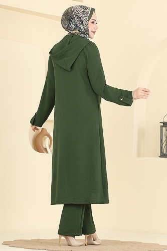 moda selvim طقم اخضر عفني 3745YMC1171 - Thumbnail