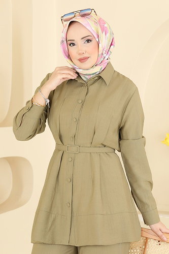 moda selvim Combined 374ASN888 Almond Green - Thumbnail
