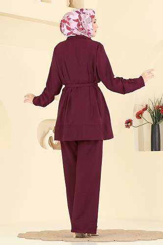 moda selvim Combined 374ASN888 Burgundy - Thumbnail